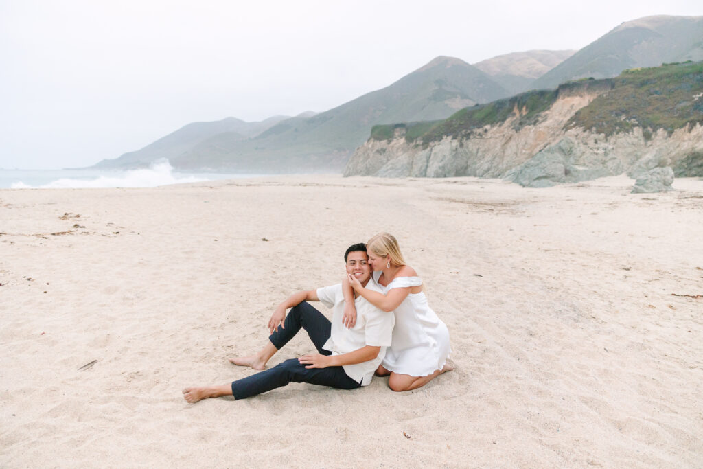 Garrapata state park beach engagement photos