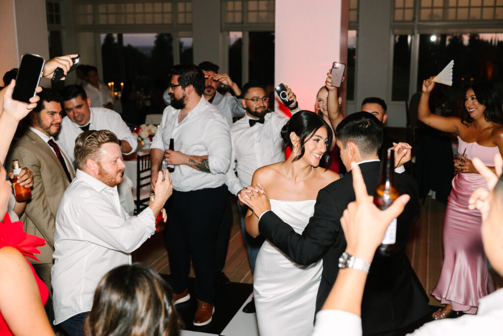 Bride & groom dancing