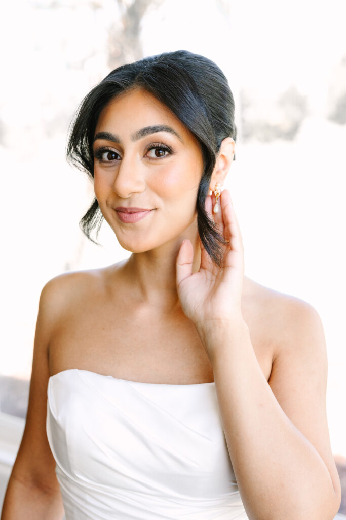 Bride posing for a photos