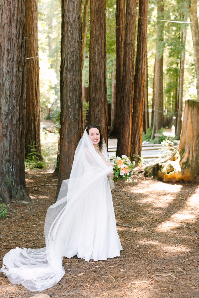 bridal portraits in Santa Cruz California for her weddin