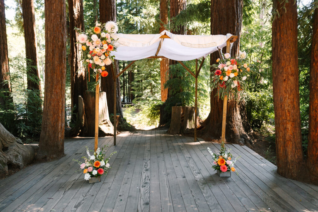 Ceremony details from a wedding at YMCA CAMP CAMPBELL