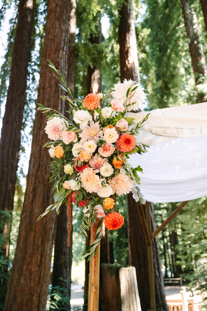 wedding florals for a santa cruz wedding
