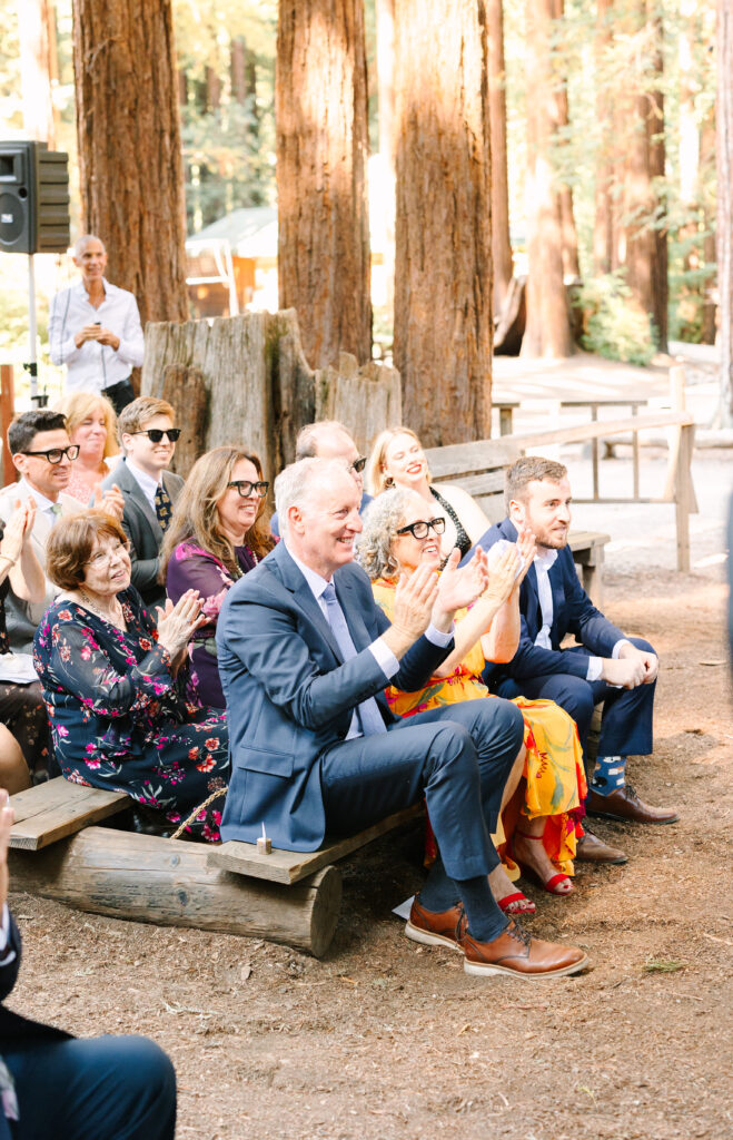 Family reactions during wedding ceremony