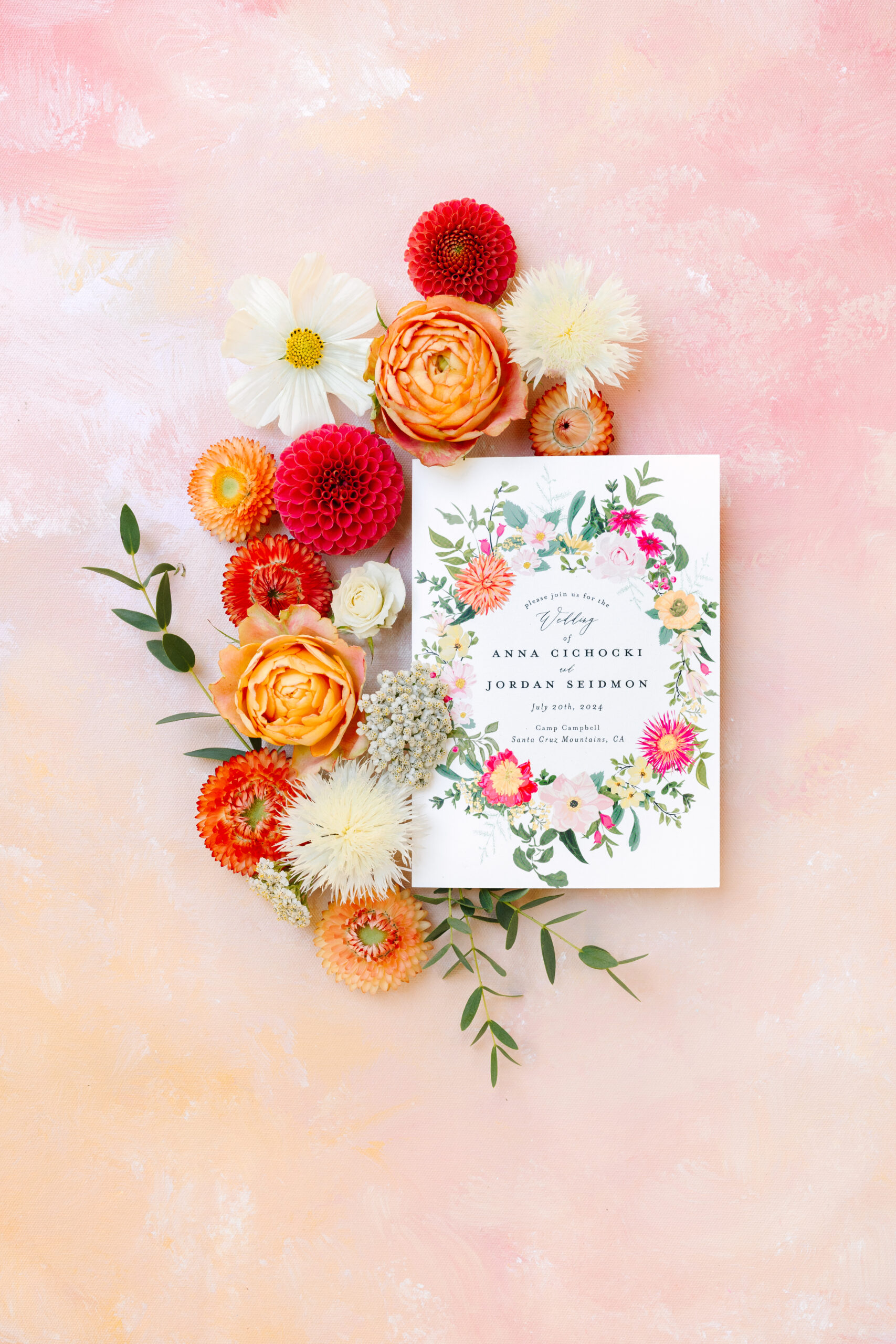 Invitation flatlay photos